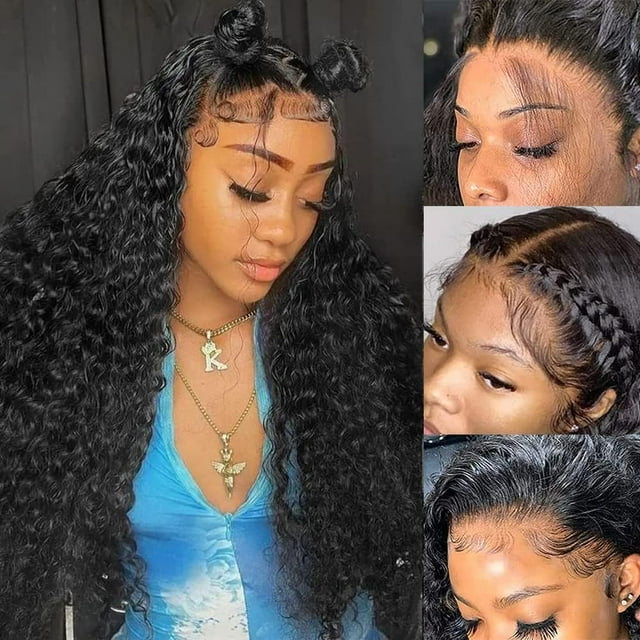 Pelucas frontales de encaje de onda profunda HD de 28 pulgadas, cabello humano mojado y ondulado, pelucas frontales de encaje para mujeres, peluca de onda profunda virgen sin pegamento de 13x4, densid