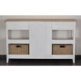 thumbnail image 3 of Sea Wind Florida Captiva Island Wood Sideboard with Baskets in White/Light Brown, 3 of 8