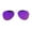 Silver Purple, variant on Mirrored Mirror Mens Flat Lens Pilots Metal Aviator Sunglasses Silver Purple
