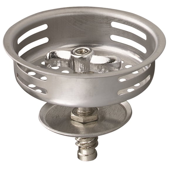 Plumb Pak PP820-34 Plum Pak Replacement Basket Strainer with Twist N Lock Post, Stainless Steel, Steel