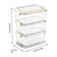 thumbnail image 3 of EGNMCR Insulated Leakproof Cooler Container With Handle Stackable Refrigerator Organizer Bins For Outdoor Camping And Travel Handheld storage container, 3 of 9