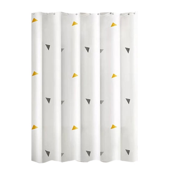 Qholemyo Polyester Shower Curtain 70.87x70 Modern Geometric Print Waterproof Washable Bathroom Bathtub