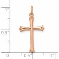 thumbnail image 3 of Sterling Silver Rose Gold-Plated With Pointed Ends Cross Pendant (26.61 X 14.04) Made In United States -Jewelry By Sweet Pea, 3 of 7
