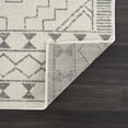 thumbnail image 5 of Hauteloom Marash Collection Rook - Moroccan Farmhouse Living Room Bedroom Area Rug - Tribal Rustic Style Boho Carpet - Southwestern Geometric Pattern - Beige, Grey, Dark Grey 7'10" x 10', 5 of 7