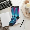 thumbnail image 6 of Pofeuu DJ Panda Hot Air Balloon Print Crew Socks, Adult Running Hiking Socks for Youth and Adult, 6 of 7