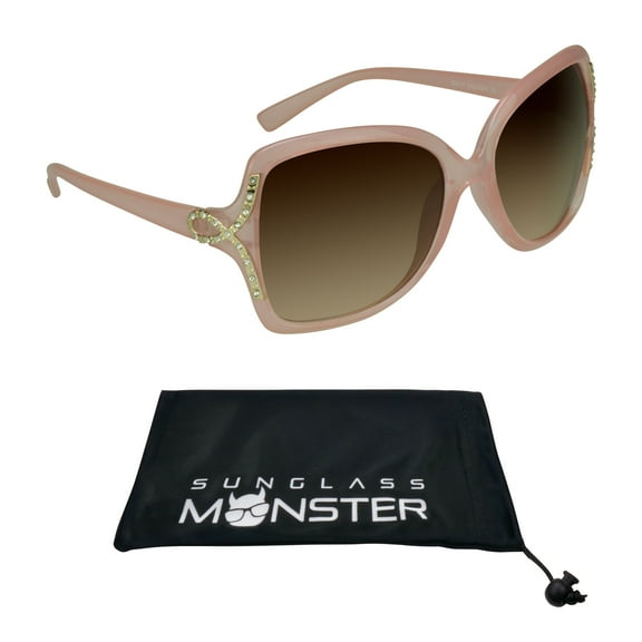 Pink Womens Sunglasses Rhinestones Fashionable and Trendy