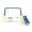 Blue + Steel+3 in 1, variant on Swing Sets for Backyard with Kids Slide Outdoor Heavy-Duty Metal Playset 3 in 1 Swing Set with Slide