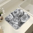 thumbnail image 4 of Yayeee Dish Drying Mat for Kitchen Counter 16" x 18" Microfiber Super Absorbent Coffee Decorative Pad, Black Roses, 4 of 9