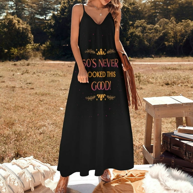 New 50th Birthday Aging Well Fitness Design Sleeveless Dress beach dresses Walmart