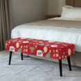 thumbnail image 2 of Yuyamidu Santa Claus Dining Room Bench Covers Washable Removable Bench Slipcover with Elastic Edge Easy to Install Furniture Protector Gift for Holiday, 2 of 8