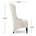 thumbnail image 3 of GDF Studio Ruple Contemporary Fabric Upholstered High Back Dining Chair, Beige and Matte Black, 3 of 8