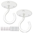 thumbnail image 4 of 2Pcs Wall Mount Ceiling Iron Hooks Plant Flower Pot Lantern Wind Chime Hangers, 4 of 5