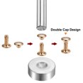 thumbnail image 4 of Uxcell 200 Sets Leather Rivets 12mm x 10mm Metal with 3 Setter Tools for Craft, Light Gold Tone, 4 of 6