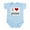 Sky Blue, variant on CafePress - I Love Pizza Infant Bodysuit - Baby Light Bodysuit, Size Newborn - 24 Months