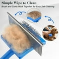 thumbnail image 4 of 2 Pcs Dog Slicker Brush for Golden Doodle Grooming Kit, Pet Hair Brush for Medium & Long Haired Dogs, Blue, 4 of 7