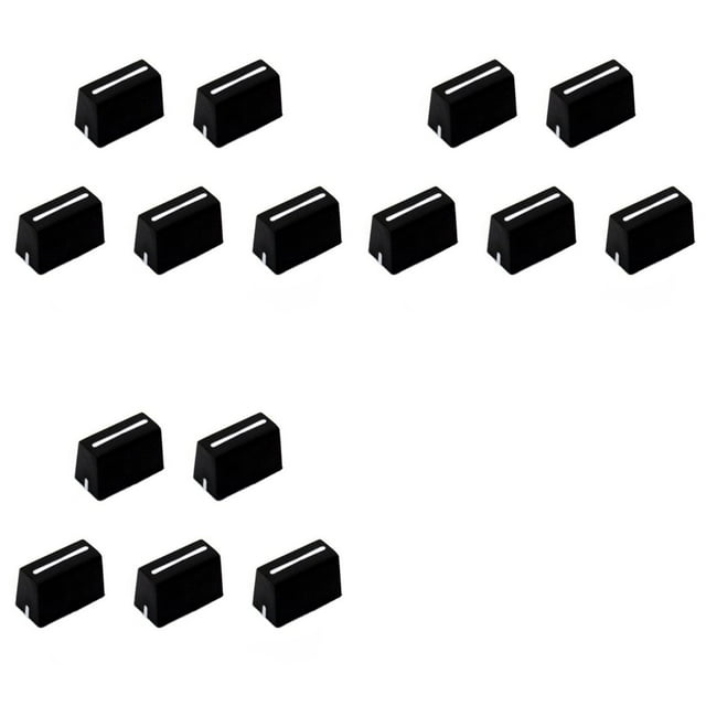 15 Uds. Perillas de Atenuador Universales, Tapa de Atenuador, Tapa de Potenciómetro Deslizante Recto para Controlador de DJ, Consola Mezcladora, ,,XDJ
