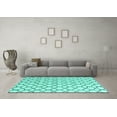 thumbnail image 3 of Ahgly Company Indoor Rectangle Solid Turquoise Blue Modern Area Rugs, 7' x 9', 3 of 4
