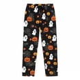 thumbnail image 2 of FASHOFT Men's Halloween Pajama Pants Ghost Graphic Pjs Bottoms with Pockets Straight Leg Sleep Lounge Pants for Men Black L, 2 of 4