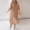 Brown, variant on Alllist Green Dresses For Women Trendy Crew Neck Short Sleeve Fashion Mid-Length Shift Dresses Modern Casual Relaxed Fit Solid Dresses Army Green,L