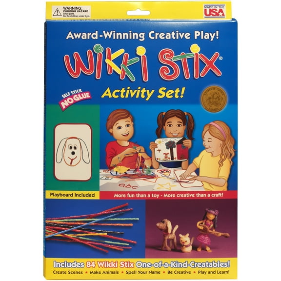 Wikki Stix Activity Kit, Includes 84 Wikki Stix. Perfect for Kids 3 
