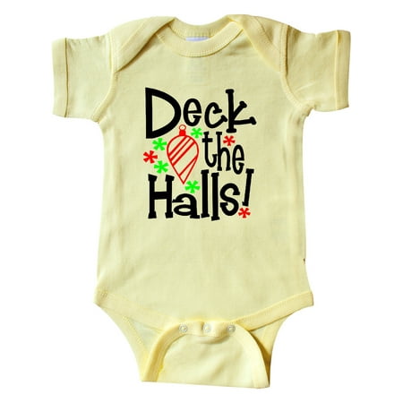 

Inktastic Deck the Halls Christmas Ornament Gift Baby Boy or Baby Girl Bodysuit