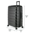 PUR by iFLY Hardside 30" Checked Luggage, Black