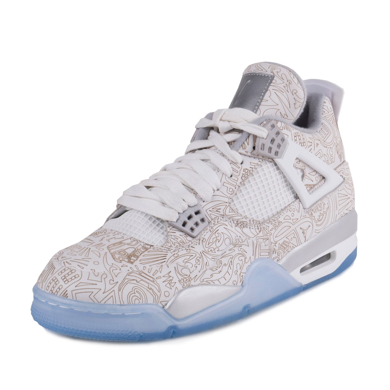 Nike Mens Air Jordan 4 Laser White/Chrome-Metallic Silver 705333-105 - Walmart.com