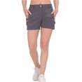 thumbnail image 3 of Women's Lightweight Stretch Quick Dry Shorts for Running Hiking Golf Grey L, 3 of 8