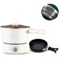 thumbnail image 2 of Graflsoa Compact Foldable Multi-Cooker with Phone Holder, 110V US Plug, 304 Stainless Steel, Green/White, 1.6L Capacity, Non-Slip Silicone Feet, Ideal for Travel, Dorm, and Office Use, 2 of 6