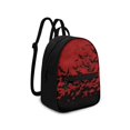 thumbnail image 2 of Eheartsgir Black Bat Red Pattern Small Backpack, Lightweight Polyester Handbag Daypack for Daily Work, with Front Pocket Backpack Purse for Women, 2 of 8