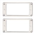 thumbnail image 3 of 4X Reemplazo del de la Cubierta del Anillo de Humbucker de Metal Compatible con Guitarras Eléctricas de Montaje de Guitarra LP (Plata), 3 of 4