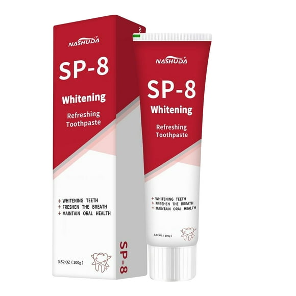 Pasta dental SP-8 para limpieza bucal, dientes amarillentos, protección de encías, reafirmación dental y cuidado del aliento fresco (100 g)