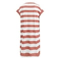 thumbnail image 6 of Dresses for Women Striped Summer Dresses 2024 Crewneck Cap Sleeve Color Block Casual A Line Tshirt Dress with Pockets, 6 of 8
