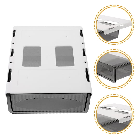 WHAMVOX Drawer for under Desk Attachment .00X21.00X6.20CM Black