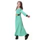 thumbnail image 2 of TH603 Vestido largo de niña musulmana Tela de seda de leche Burka Ropa de niña árabe (Verde 90), 2 of 5