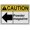 Warning Sign 3, variant on Industrial ANSI Horizontal Directional Sign - 8"x12" Weatherproof, UV Resistant for Indoor/Outdoor Workplace (More stalls [up arrow])