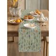 thumbnail image 3 of Sage Green Wildflowers Short Table Runner 36 Inches Long,Farmhouse Herbs Floral Summer Cotton Linen Table Runners Dresser Scarves,Fabric Tabletop Scarf Furniture Cover for Home Dinner Party 13"x36", 3 of 9