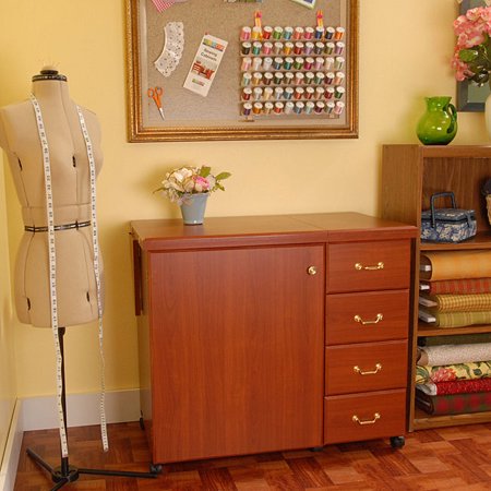 Arrow Marilyn Cherry Sewing Machine Cabinet With Airlift And Storage Arrow Marilyn Cherry Sewing Machine Cabinet With Airlift And Storage Kit By Exponential