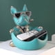 thumbnail image 5 of Estatua de Bulldog Francés, figura de perro divertido, caja de almacenamiento creativa para joyería de llaves, Control remoto, decoración de mesa para el hogar, 5 of 5