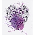 thumbnail image 3 of Ambesonne Romantic Duvet Cover Sets, Watercolor Heart Sketch, 2-Twin, Purple and Dark Purple, 3 of 4