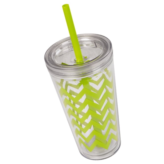 Copco Minimus Chevron 24-Ounce Double Wall Tumbler, Lime Green