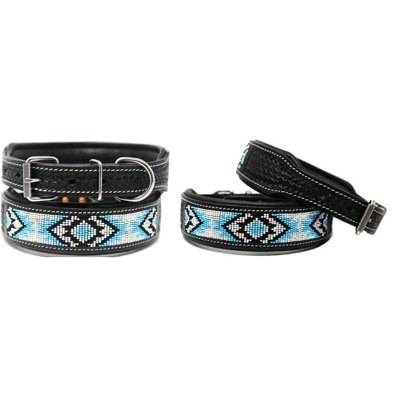 XSmall 9''- 13'' Dog Puppy Collar Genuine Cow Leather Padded Canine 60135