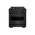 thumbnail image 2 of ZLINE 30 in. 4.2 cu. ft. Classic Dual Fuel Range with 4 Burner Gas Cooktop and Electric Convection Oven in Black Stainless Steel (CDRB-30), 2 of 2