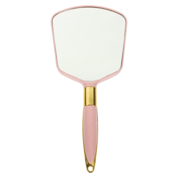 TABLETREANDS Pink Hand Held Mirror with Handle 1Pack 9.31x4.17in