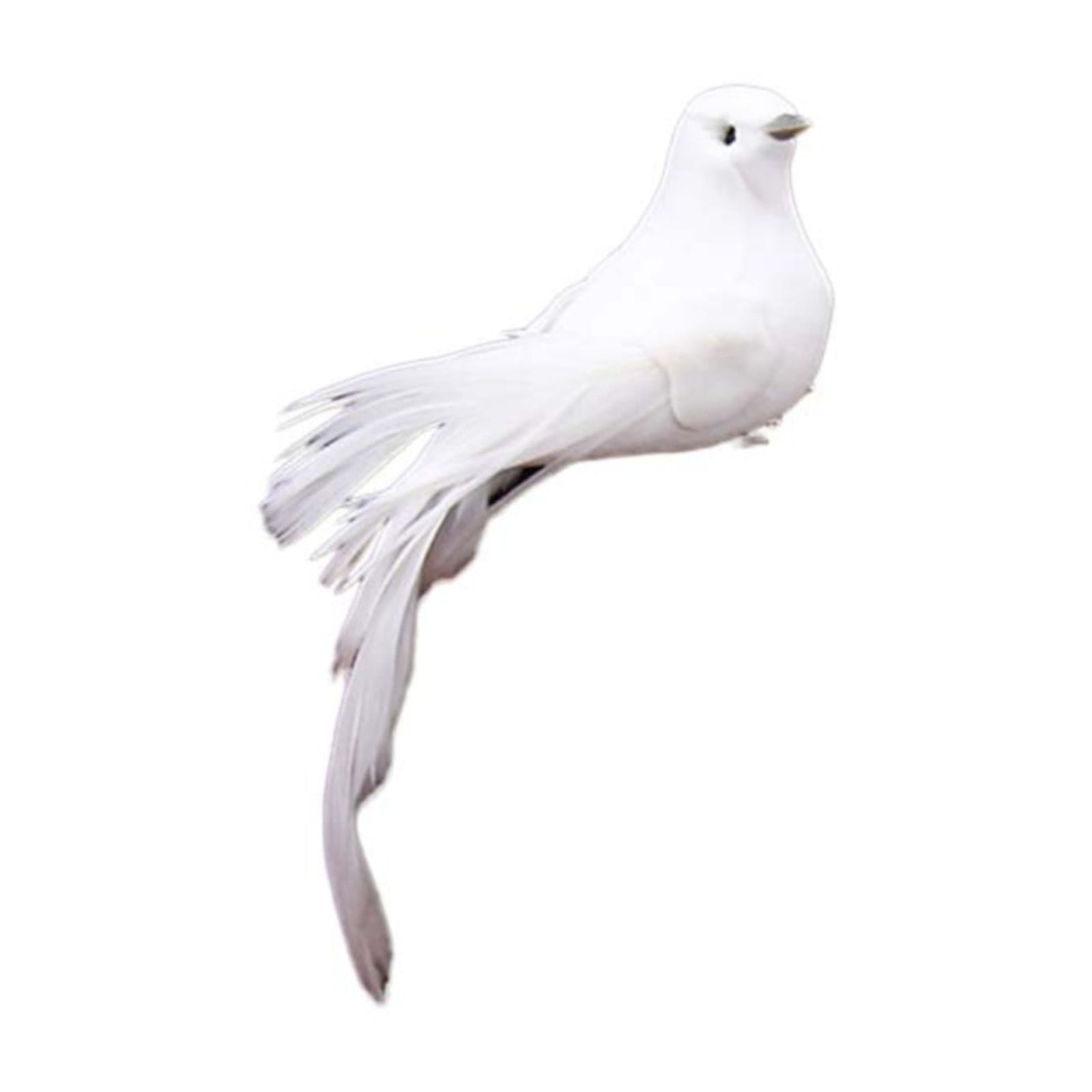 THHEIC Artificial Birds, Artificial White Doves Simulation Foam White Feathered Artificial Birds Doves Clip On Ornament for Christmas Tree Decorations, Wedding, Wreaths & Crafts