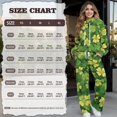 thumbnail image 6 of SCRAWLGOD St. Patrick's Day Vintage Four Leaf Clover Yellow Green Womens 2 Piece Outfits Sweatsuit Turtleneck Pullover Sweatshirt Joggers Pants Tracksuit Set Fashion Casual Matching Lounge Sets, XL, 6 of 7