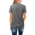 thumbnail image 4 of UAMVSH Womens T Shirts Short Sleeve Pleated Dressy Casual Scoop Neck Fashion Summer Tops Blouses, 4 of 7