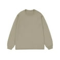 thumbnail image 1 of Blusas y camisas de manga larga con cuello redondo para hombre, informales, lisas, empalmadas, de manga larga, de alta elasticidad, que mantienen el calor, top de algodón para hombre, 1 of 5