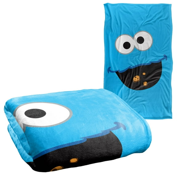 Sesame Street Cookie Monster Color Officially Licensed Silky Touch Super Soft Throw Blanket 36" x 58"