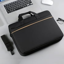 Qonioi 14 Inch Laptop Tote Bag, Lightweight Fabric Business Briefcase with Shoulder Strap, Computer Carry Case Bag
